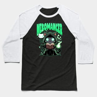 Nekomancer Kawaii Cat Necromancer Baseball T-Shirt